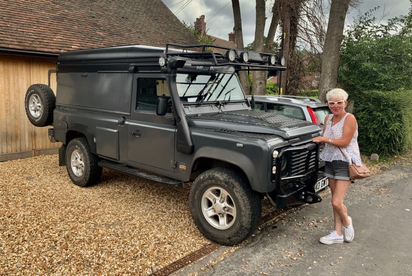 Benita collecting the Perentie